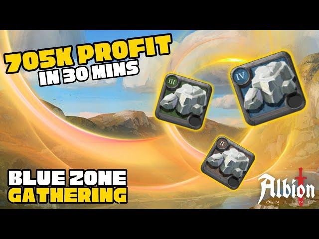 Safe Way to Make Millions of SIlver! | Blue Zone Gathering | Using Avalonian Tool! | Albion Online