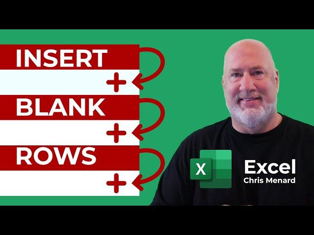 Excel - Insert a blank row after every row or every Nth row