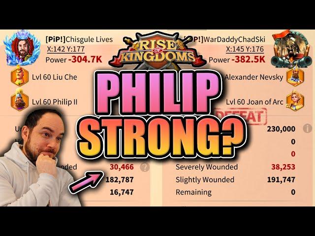 Philip Testing is Promising [preliminary results and reactions] Rise of Kingdoms