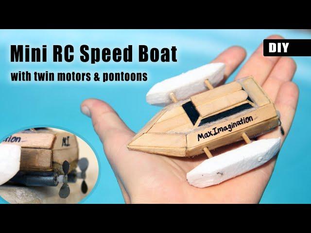 Build Your Own Mini RC Twin-Motor Speedboat on Pontoons! | DIY