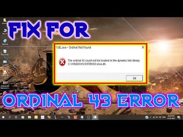 Ordinal 43 could not be located issue fix | xlive.dll error fix