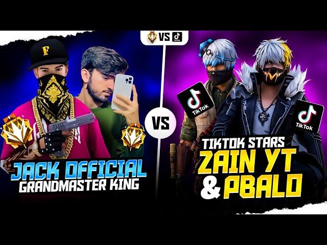 BOOYAH AGAINST ZAIN YT & PBALO FF || JACK OFFICIAL VS TIKTOKERS || JACK OFFICIAL PK