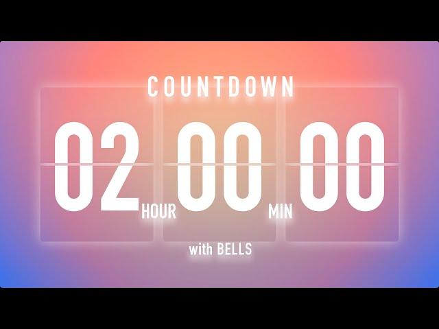 2 Hours Countdown Timer Flip Clock / + Bells 