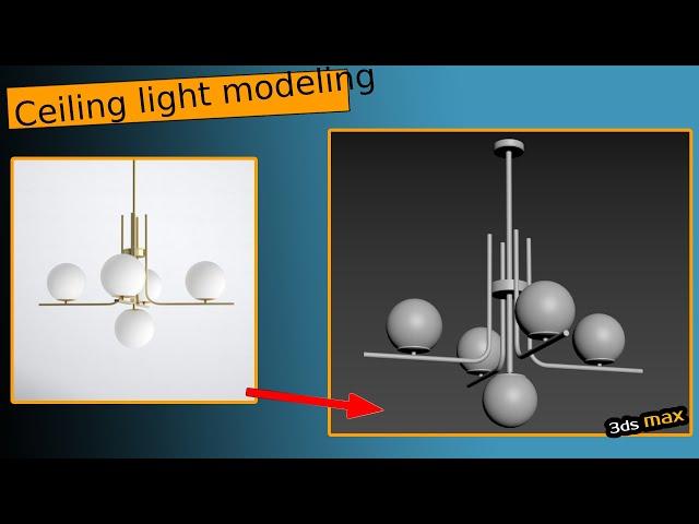 ceiling light modeling in 3dsmax