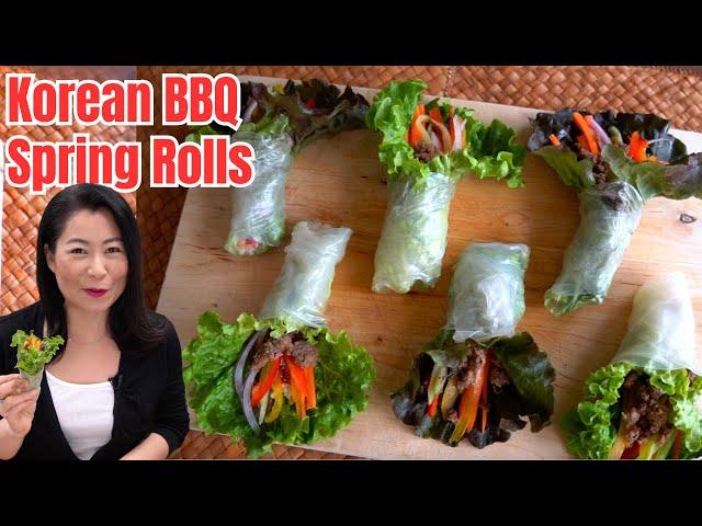 Korean Style Vietnamese Spring Rolls️ Korean BBQ Bulgogi Spring Rolls [Rice Paper Recipe 3 of 3]