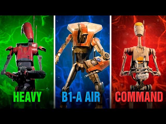 EVERY SINGLE B1 Battle Droid Type/Variant Explained!