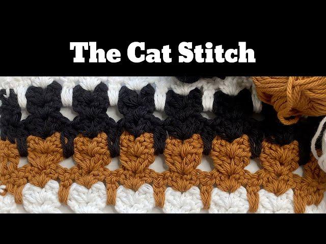 Crochet This Fun and Easy Cat Stitch!  