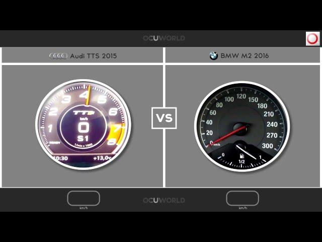 BMW M2 2016 VS Audi TTS 2015 / 0-210 km/h