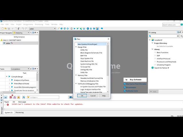 Quartus17-Creating Project-Full Adder- Schematics-Simulation