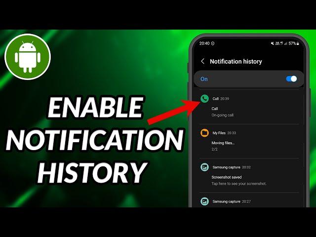 How To Enable Notification History In Samsung