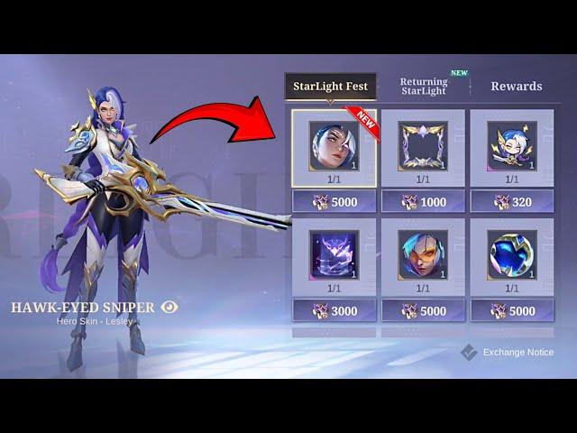 THE MOST AWAITED SKIN IN STARLIGHT SHOP LESLEY "HAWK-EYED SNIPER" IS FINALLY HERE!! (Exchange Now)