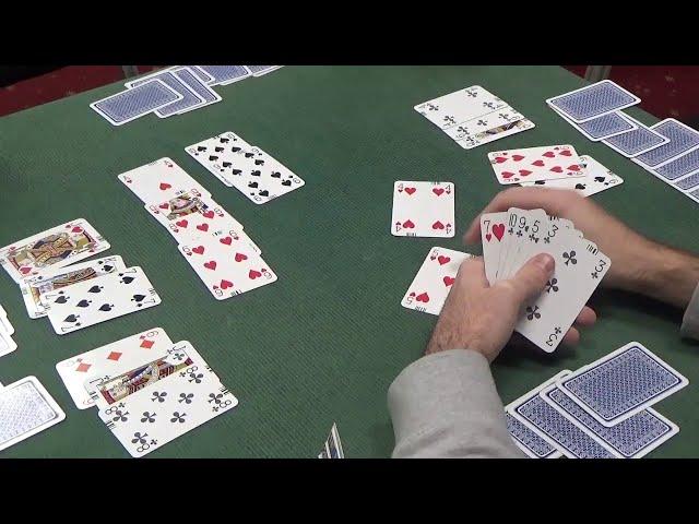 #22 Full Bridge Game -  Bridge bidding & card play explained - 2 Hearts