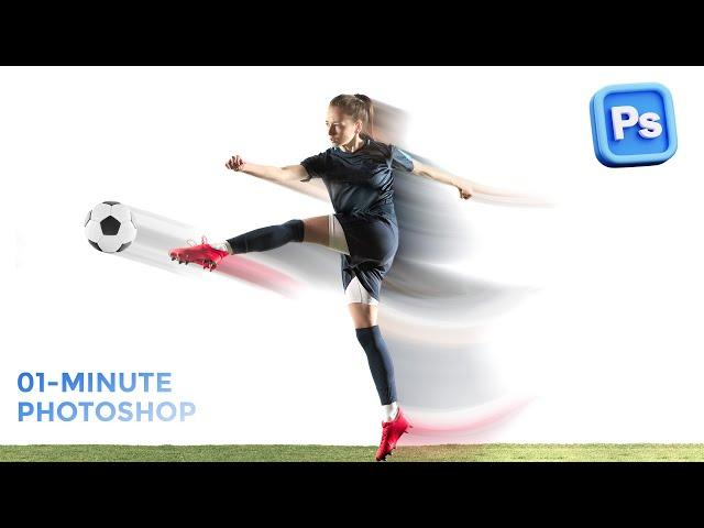 How to make Motion Path Blur in Photoshop | One Minute Photoshop Tip | Path Blur