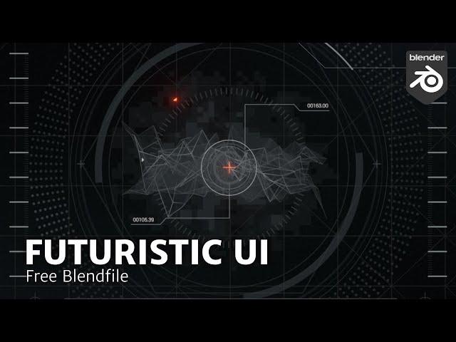 EXP004: Futuristic UI (free blender file)