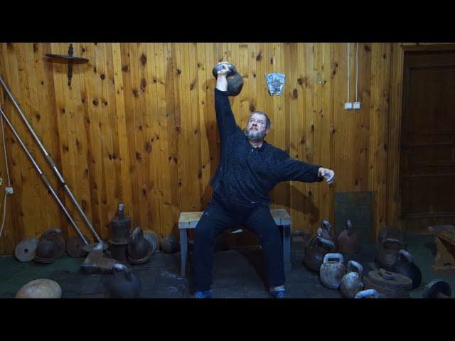 ГИРЯ 53 КГ ДУЖКА 50 ММ!СИЛОВОЙ РЫВОК СИДЯ!9 РАЗ 53 KG KETTLEBELL MUSCLE SNATCH SEATED 9 REPS