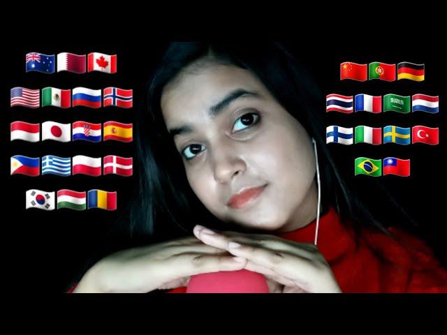 ASMR *Good Evening* in 35+ Different Languages wuth Inaudible Whisper