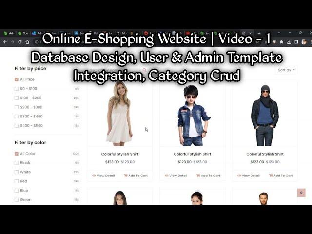 Online E-Shopping Website Using Asp.Net C# & Sql Server | E-Commerce Website | Video - 1