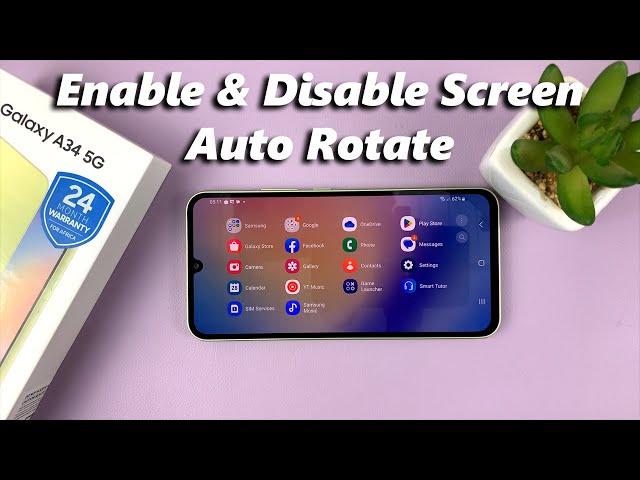 How To Enable/Disable Screen Auto Rotate On Samsung Galaxy A34 5G