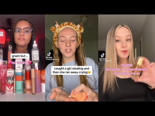 Grwm TikTok storytimes #grwm  #notmine #storytime #tiktok #nocopyrightmusic #makeupstorytime