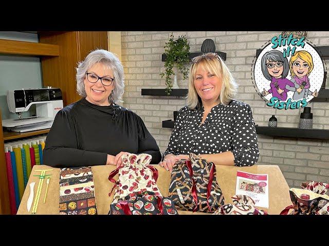 Stitch it! Sisters Sew-In-A-Cinch Reusable Fabric Gift Bags (S!S 302 by Nancy Zieman Productions)