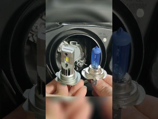 Damn! So Easy To Replace Halogen Bulb With H7 LED Bulb! #h7led #h7 #howtoinstall #howtoreplace