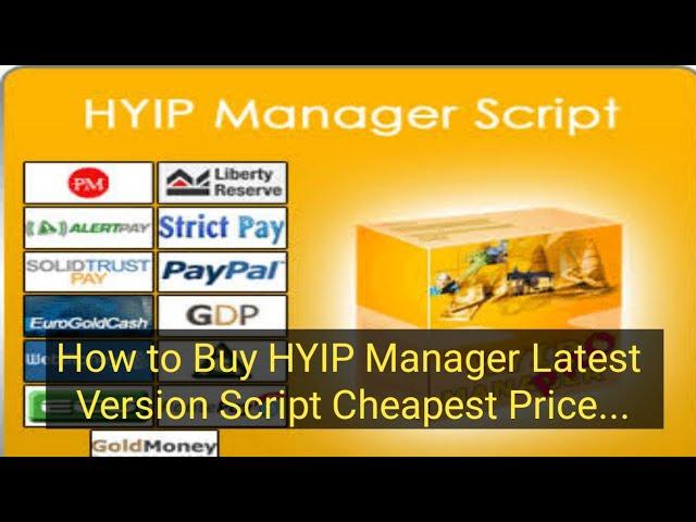 How To Buy HYIP 2020 Script Cheapest Price | Hyip Pro Latest Version 2020 Script