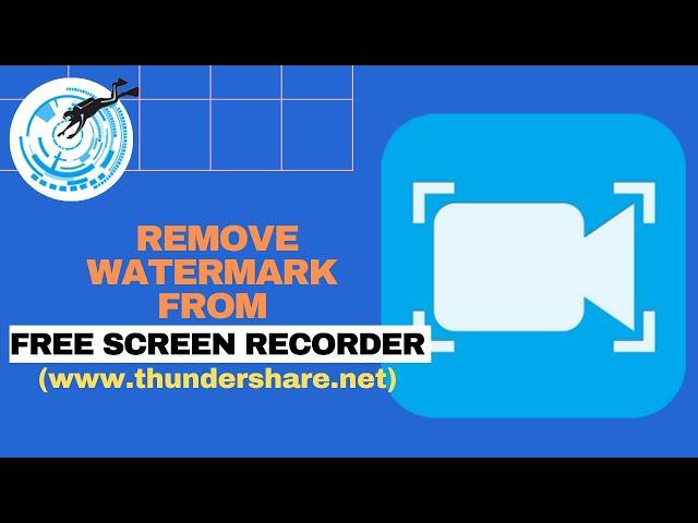 How to remove watermark from free screen recorder