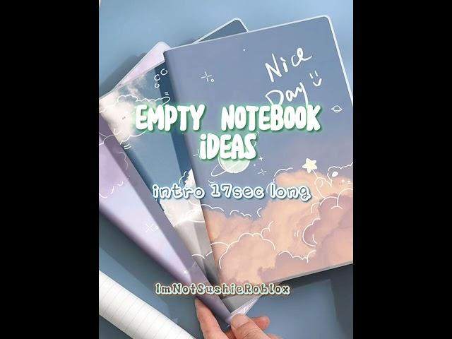 Empty notebook ideas #shorts #fypシ