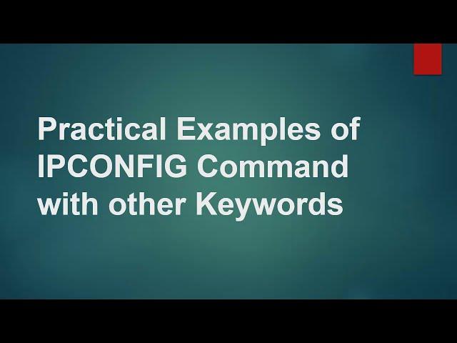 ipconfig commands for IT support | Part 13