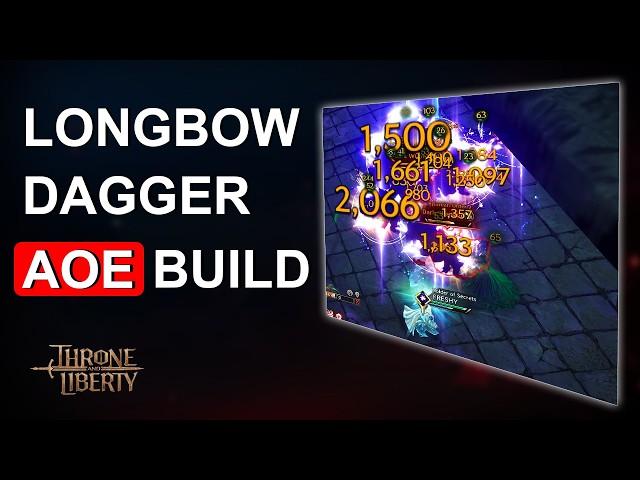 The Best Solo/Group AOE Farming Longbow Dagger Build in Throne and Liberty | Rotation & Skill Build