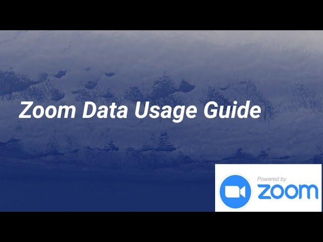 How to reduce the data usage when using Zoom