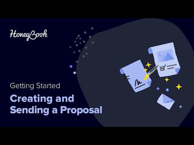 Creating and sending a Proposal in HoneyBook