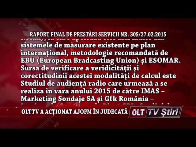 OLT TV A ACTIONAT AJOFM IN JUDECATA 3009