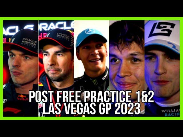 MAX, CHECO, GEORGE, ALEX & LOGAN POST FREE PRACTICE 1 & 2 LAS VEGAS GP 2023