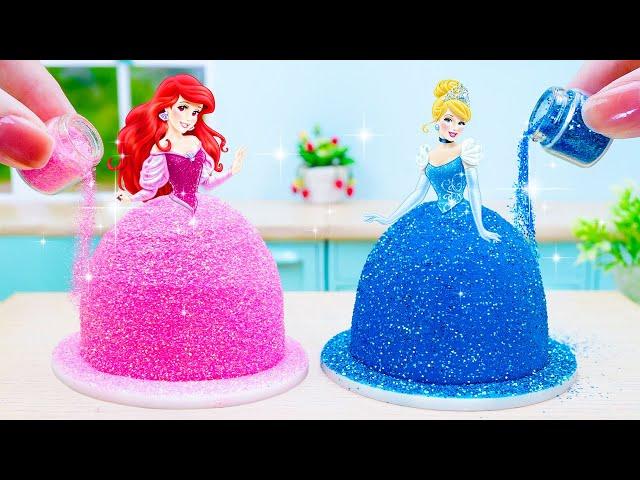 Ariel vs Cinderella Princess CakeWonderful Miniature Disney Princess Cake DecoratingAmazing Tiny