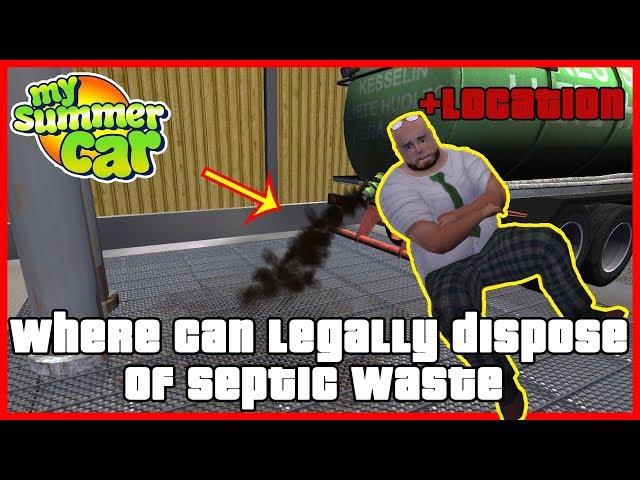 My Summer Car - Where Can Legally Dispose Of Septic Waste | Ogygia Vlogs