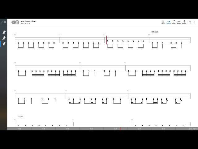 Skillet - Not Gonna Die (BASS TAB PLAY ALONG)