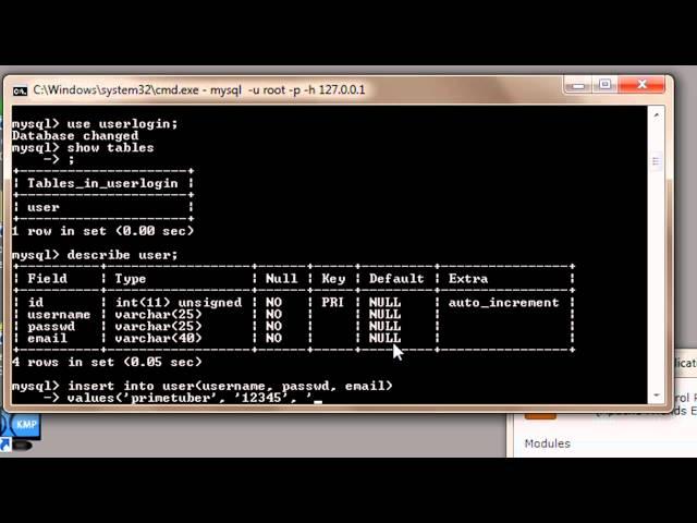 MySQL Tutorial for Beginners - 2 - Adding Data to Tables in a Database
