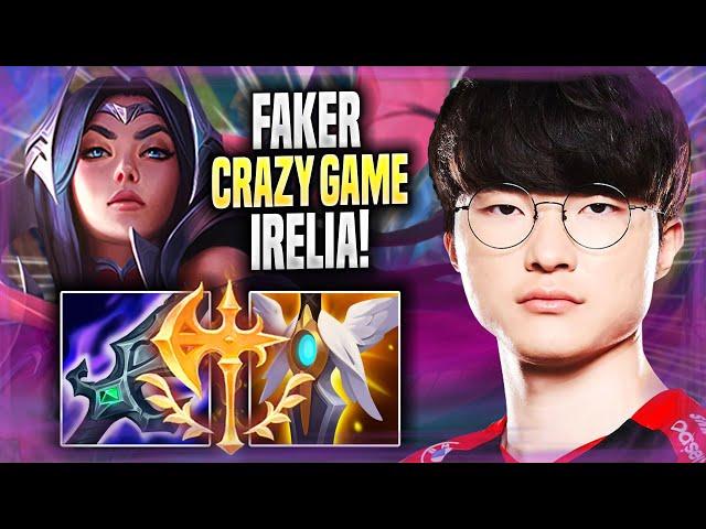FAKER CRAZY GAME WITH IRELIA! - T1 Faker Plays Irelia MID vs Qiyana! | Season 2022