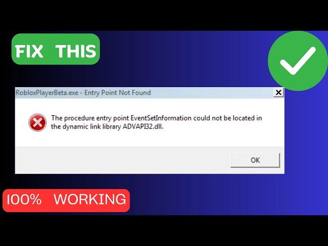 How to Fix “Advapi32.dll” Error in Roblox