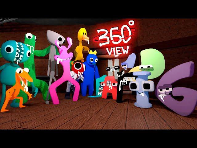 360° All Rainbow Friends Vs Alphabet Lore ABCDFGHI 3D Animation.