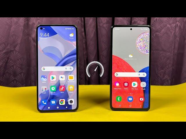 Xiaomi 11 Lite NE 5G (MIUI 13) vs Samsung Galaxy A52s 5G (One UI 4.1) - SpeedTest! (Snapdragon 778G)