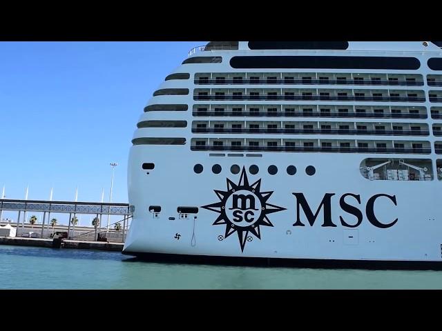 Круизные лайнеры в порту Барселоны / Cruise ships in the port of Barcelona