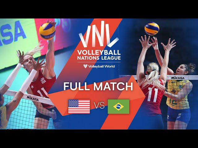  USA vs.  BRA - Full Match | Women’s Gold Medal Match VNL 2019