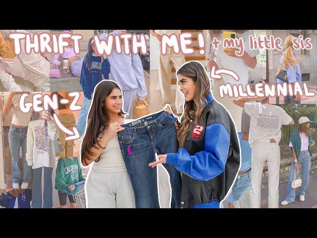 THRIFT WITH ME and my 17 year old sister! *I can’t believe this is what they’re wearing now*