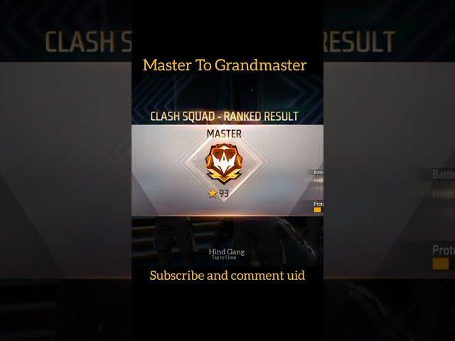 Master To Grandmaster New Season Rankpush || Season 16 Clash Squad Grandmaster || #shorts #short