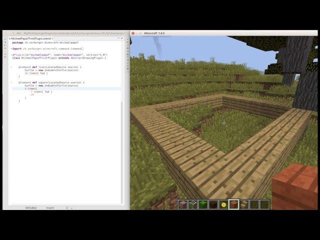 Minecraft LIVE easy coding custom mod plugins YOURSELF