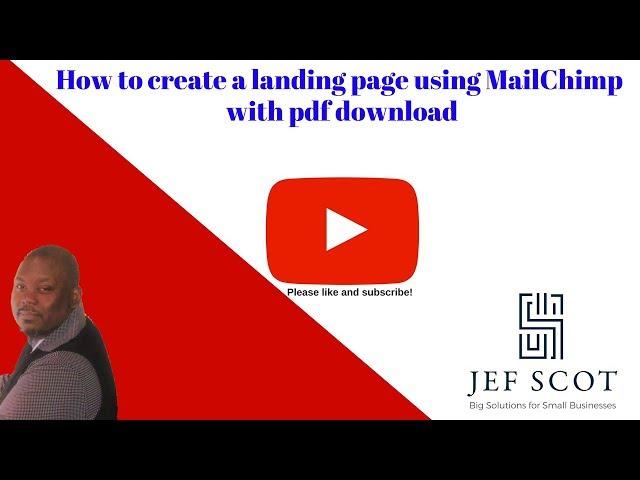 How to create a landing page using MailChimp with e-book download