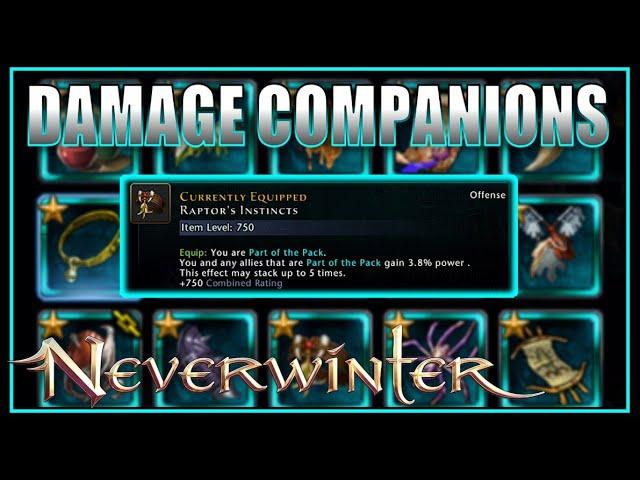Top 50 BEST Companions for DAMAGE DEALERS in Neverwinter Module 26!
