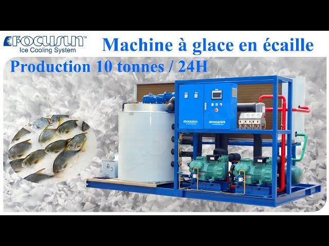 Essai d'une Focusun Machine à glace en écaille, production 10 tonnes/24H